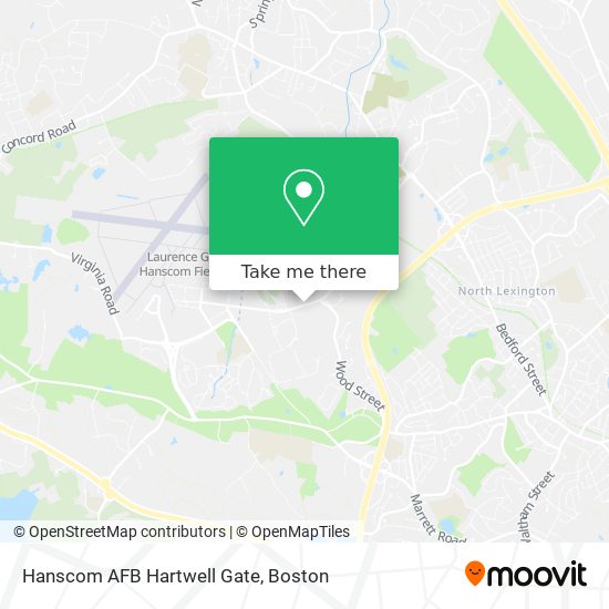Mapa de Hanscom AFB Hartwell Gate