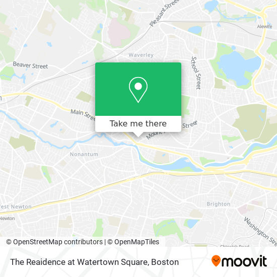 Mapa de The Reaidence at Watertown Square