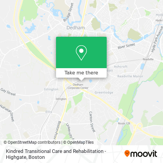 Mapa de Kindred Transitional Care and Rehabilitation - Highgate