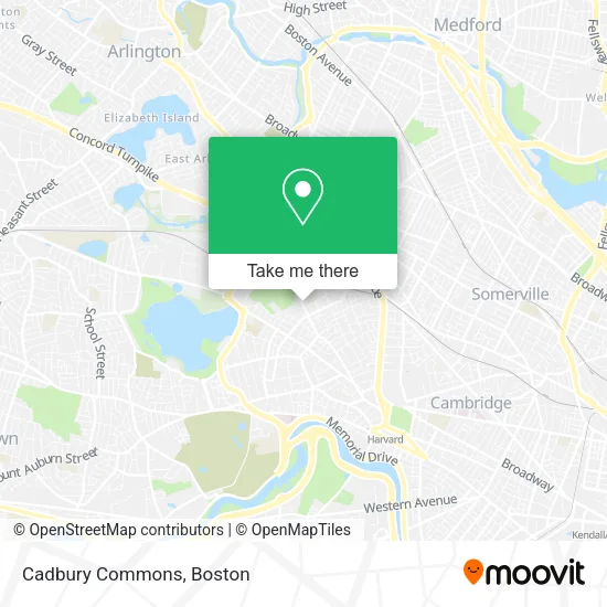 Cadbury Commons map