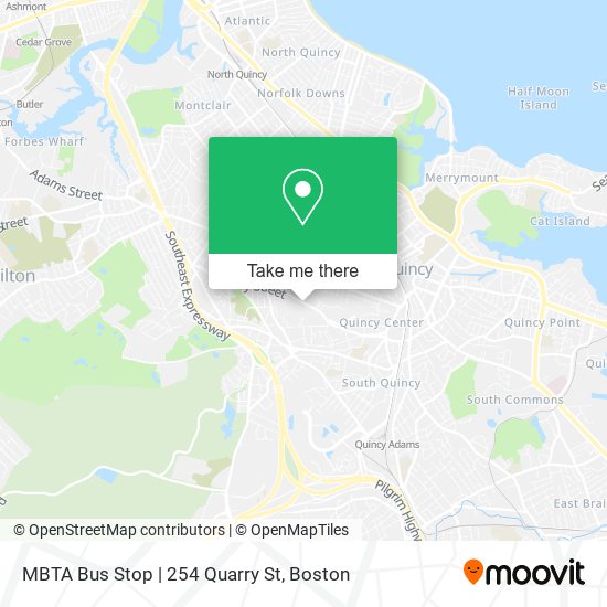 MBTA Bus Stop | 254 Quarry St map