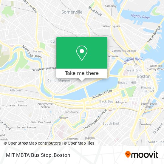 MIT MBTA Bus Stop map