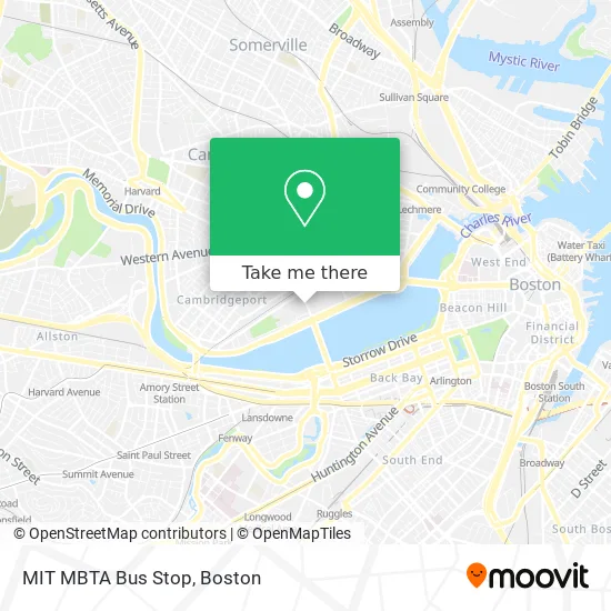 Mapa de MIT MBTA Bus Stop