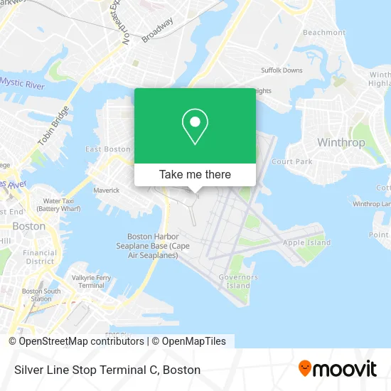 Mapa de Silver Line Stop Terminal C