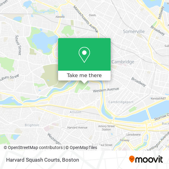 Harvard Squash Courts map