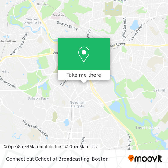 Mapa de Connecticut School of Broadcasting
