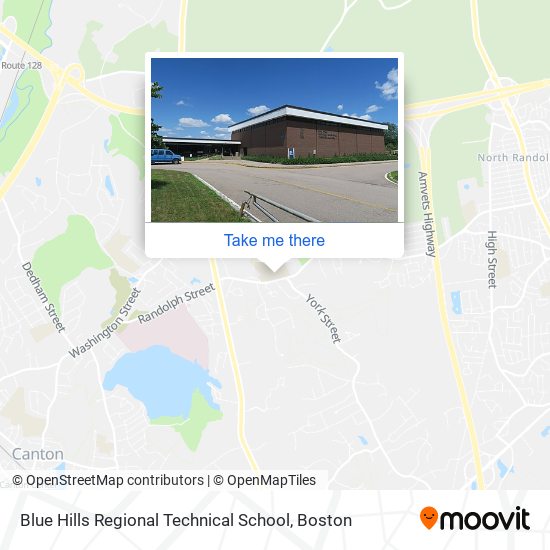 Mapa de Blue Hills Regional Technical School