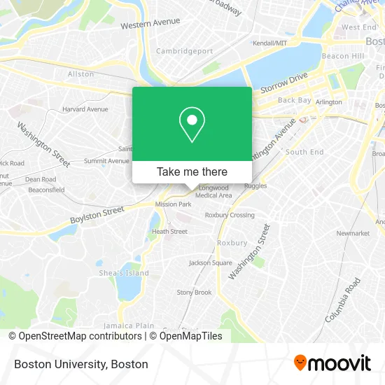 Boston University map