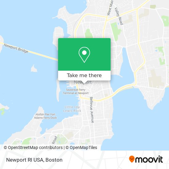 Mapa de Newport RI USA