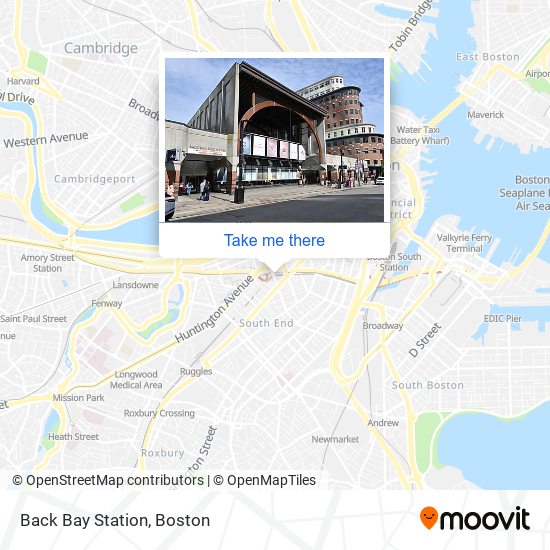 Back Bay Station map