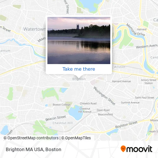 Brighton MA USA map