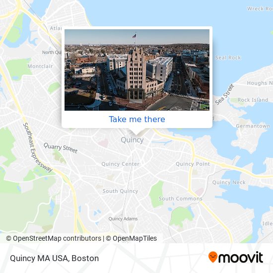 Quincy MA USA map