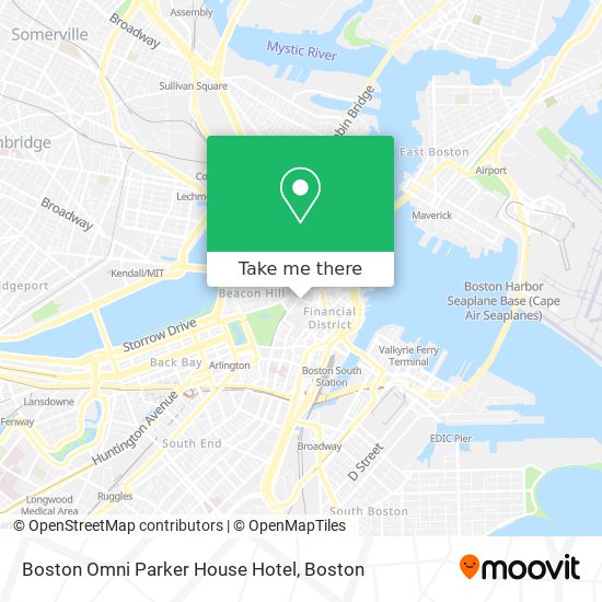 Mapa de Boston Omni Parker House Hotel
