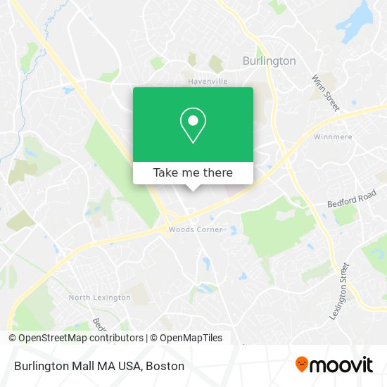 Mapa de Burlington Mall MA USA