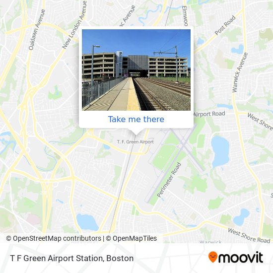 T F Green Airport Station map