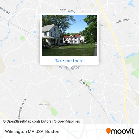 Wilmington MA USA map