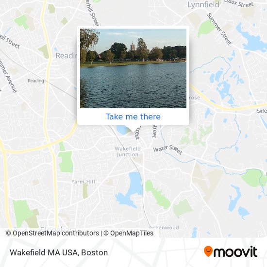 Mapa de Wakefield MA USA