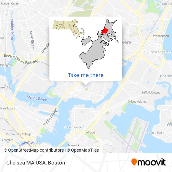 Chelsea MA USA map