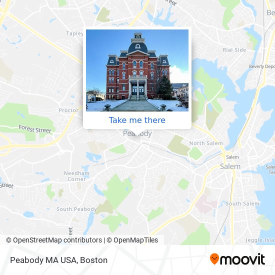 Peabody MA USA map