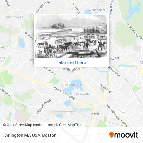 Arlington MA USA map