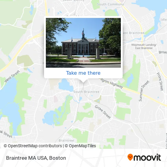 Braintree MA USA map