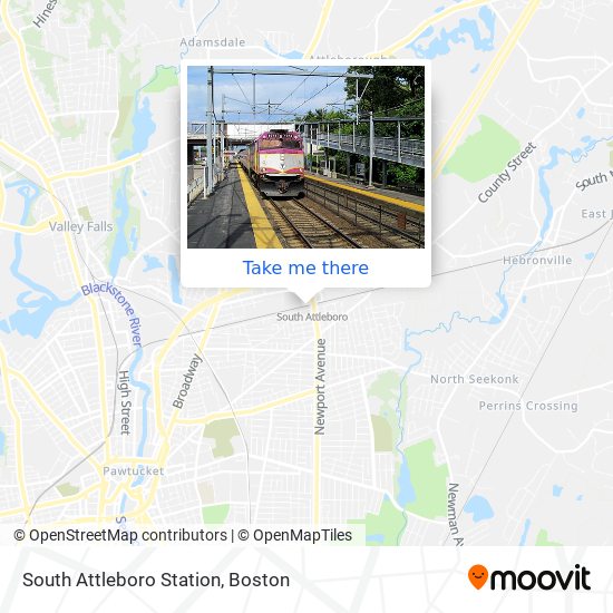 South Attleboro Station map