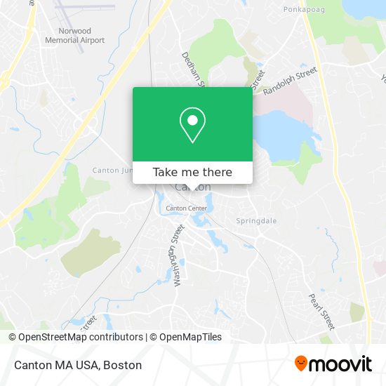 Canton MA USA map