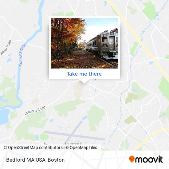 Bedford MA USA map