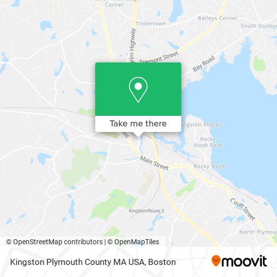 Mapa de Kingston Plymouth County MA USA