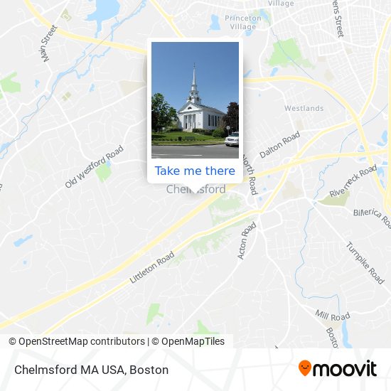 Mapa de Chelmsford MA USA