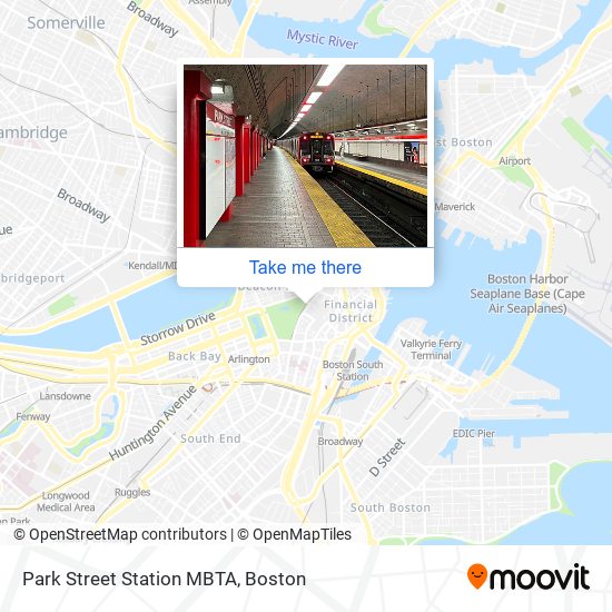 Mapa de Park Street Station MBTA
