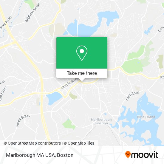 Marlborough MA USA map
