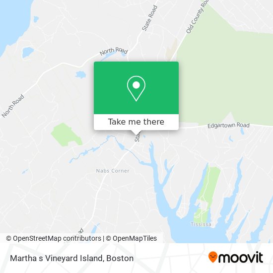 Mapa de Martha s Vineyard Island