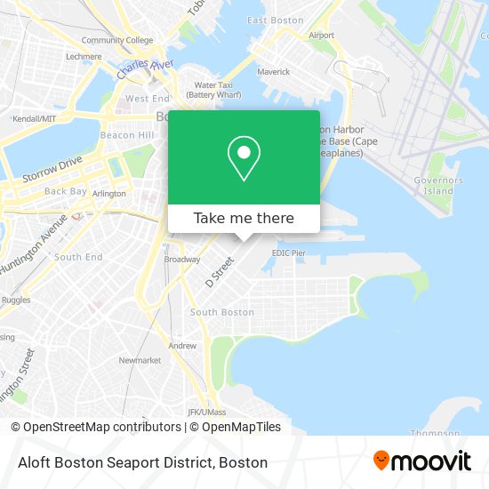 Aloft Boston Seaport District map