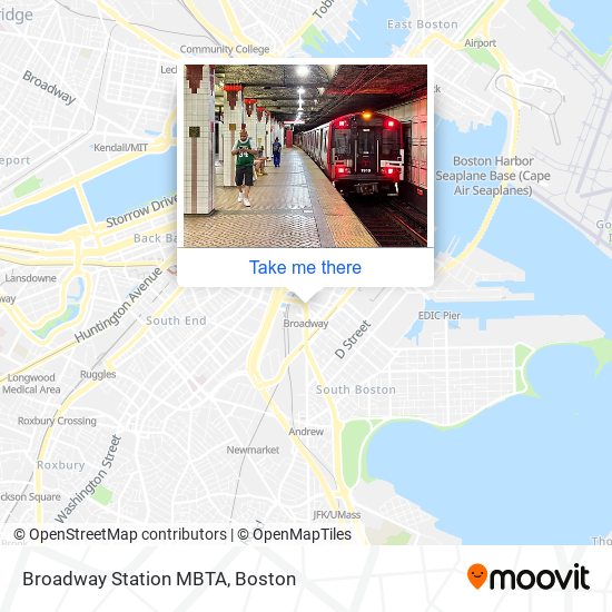 Broadway Station MBTA map