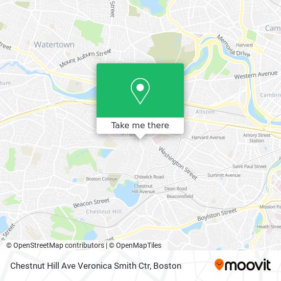 Chestnut Hill Ave Veronica Smith Ctr map