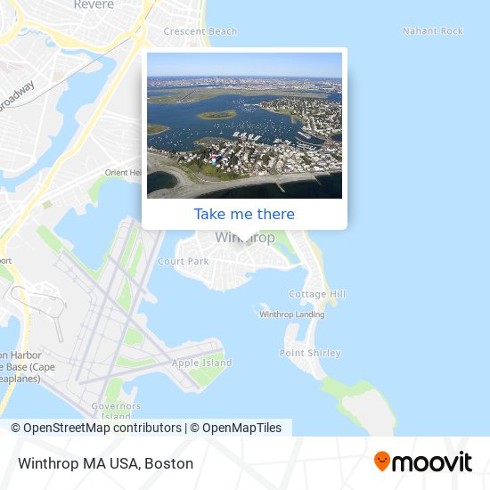 Winthrop MA USA map