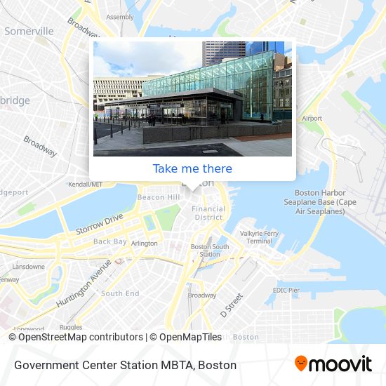 Mapa de Government Center Station MBTA