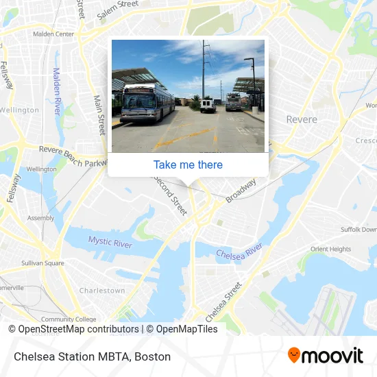 Chelsea Station MBTA map
