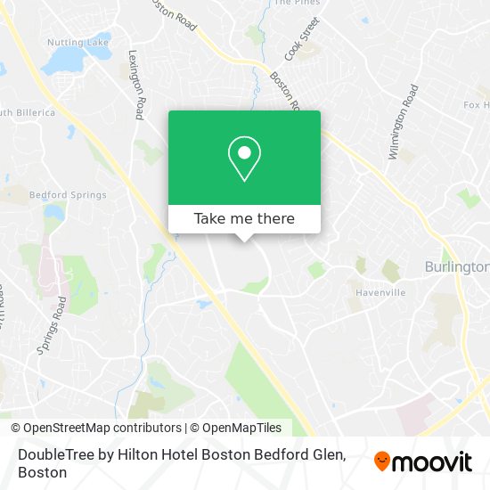 Mapa de DoubleTree by Hilton Hotel Boston Bedford Glen
