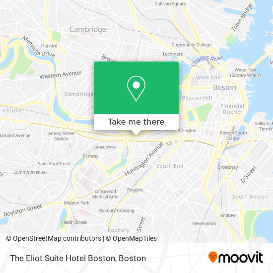 The Eliot Suite Hotel Boston map