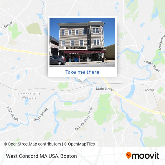 West Concord MA USA map