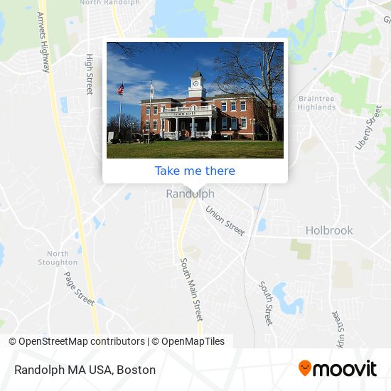 Randolph MA USA map