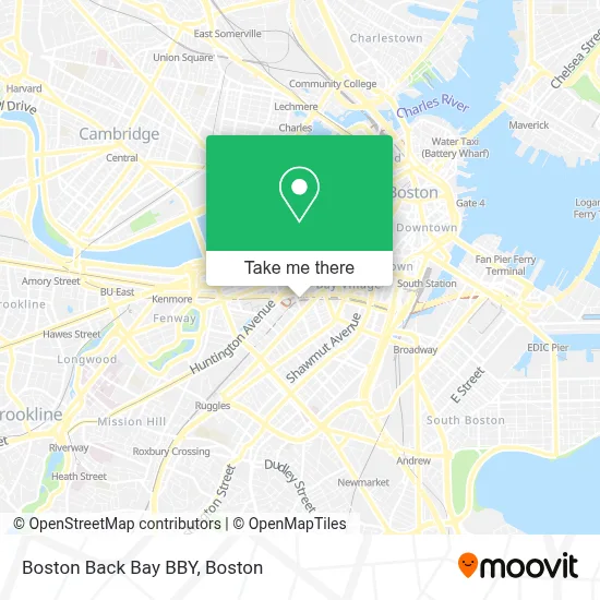Boston Back Bay BBY map