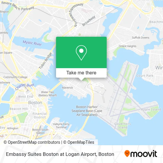 Embassy Suites Boston at Logan Airport map