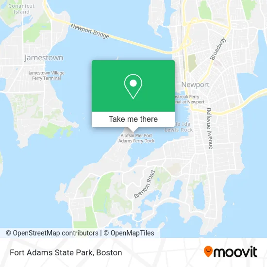 Fort Adams State Park map