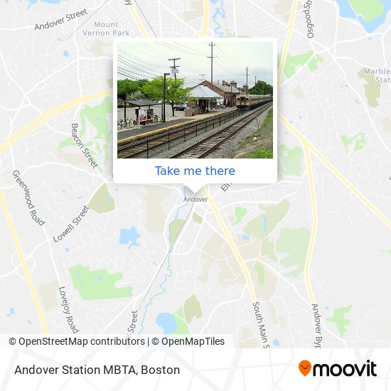 Andover Station MBTA map