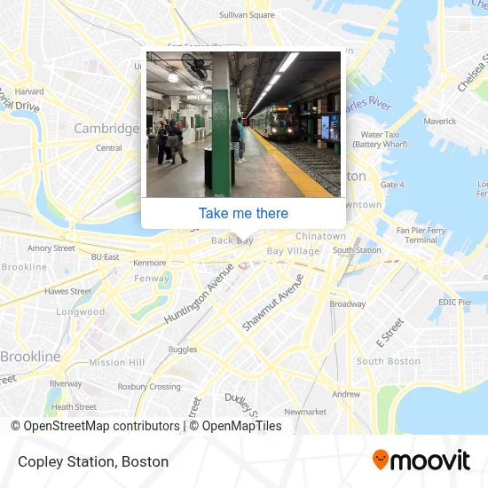 Coplay Map How to Get to Copley Station in Boston by Bus, Subway or Train?