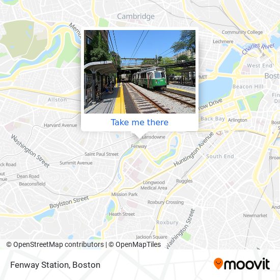 Fenway Station map