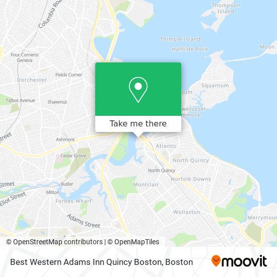 Mapa de Best Western Adams Inn Quincy Boston